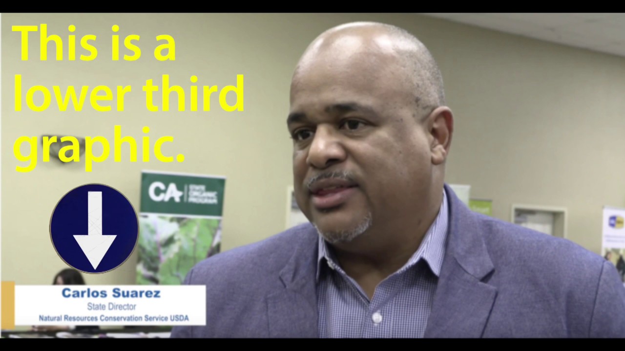 Real interview frame with Carlos Suarez and a complete lower third showing his name, role and organization